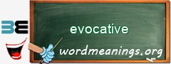 WordMeaning blackboard for evocative
